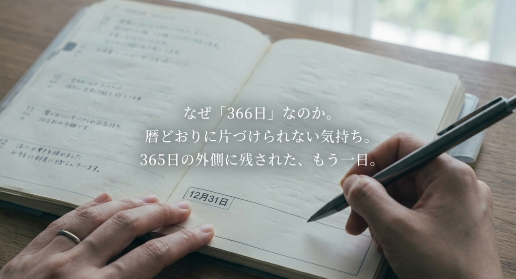 HY「366日」のタイトルを、365日では区切れない思いと一日多く残った時間として表現した画像