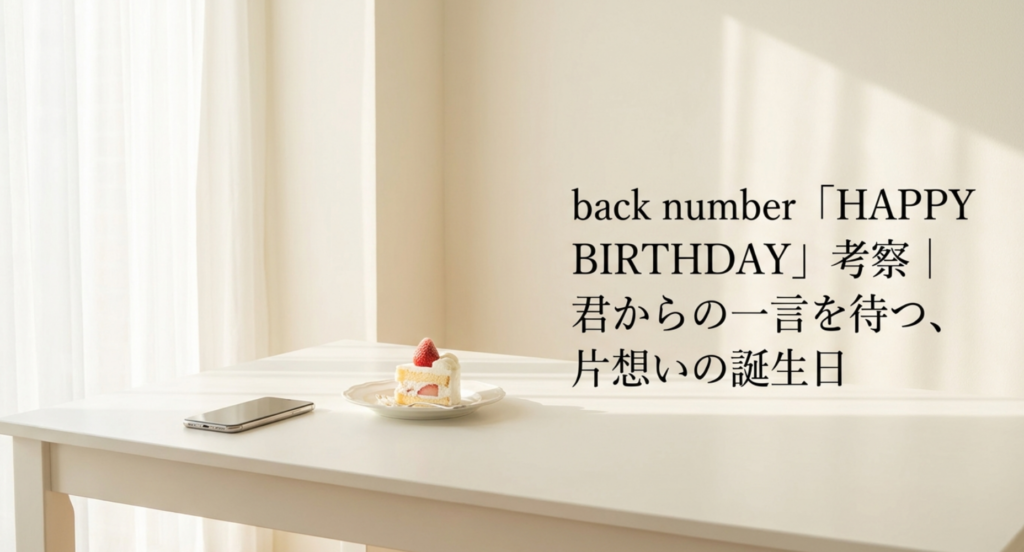 back number「HAPPY BIRTHDAY」考察｜君からの一言を待つ、片想いの誕生日